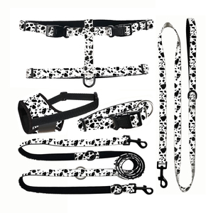 Yeni tasarımcı Denim köpek koşum tasma seti ağır ayarlanabilir özel Jean dayanıklı Pet malzemeleri rahat yürüyüş dişli - Product Image 3