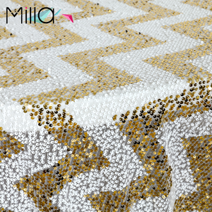 Zig Zag-Mantel de lino para mesa, lentejuelas onduladas, <span class=keywords><strong>alquiler</strong></span> - Product Image 5