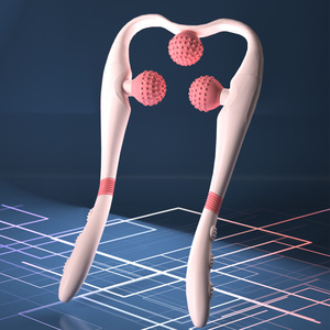 Masseur électrique pour le cou rechargeable par USB, appareil de massage pour le cou et les épaules pour usage au bureau avec trois têtes de massage - Product Image 1