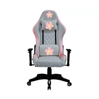 Chaise de jeu avec éclairage RGB, style personnalisé, meubles avec accoudoirs 2D, chaise de course, Silla Gamer