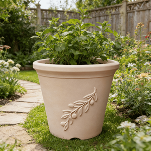 Pot <span class=keywords><strong>de</strong></span> fleurs en plastique imitant la céramique empilable pour un rangement facile - Product Image 1