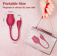 Klitoris-G-Punkt-Rosen-Vibrator mit Vibration, Rosen-Spielzeug für Frauen, Vaginal- und Analstimulator, Brust-Nippel-Ei-Massagegerät