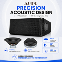 AOFO HDL-30A Altavoz Profesional de Línea Activa, Sistema de Sonido PA con Doble Imán de Ferrita de 10 Pulgadas, 2200W, Portátil