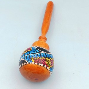 Maracas de coco grabadas con tonos superiores, instrumento africano de acompañamiento, campana de mano, bola de arena, venta al por mayor - Product Image 2