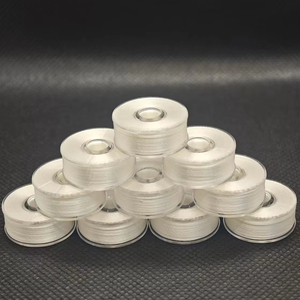 Fil <span class=keywords><strong>à</strong></span> bobine pré-enroulé blanc 75D/2 (60WT) 144 pièces pour machine <span class=keywords><strong>à</strong></span> coudre domestique, polyester teint <span class=keywords><strong>à</strong></span> motifs, côté plastique - Product Image 3