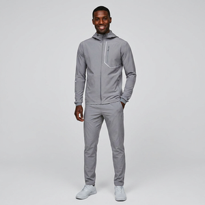 Veste coupe-vent d'extérieur en coton 100% avec logo personnalisé, col montant, style vintage pour hommes, vente en gros - Product Image 1