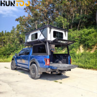 Huntoo Camper de camionnette en aluminium à coque rigide, pliable, quatre saisons, imperméable, grand espace