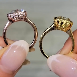 ANSTER Fine Jewelry Bague personnalisée VVS D Radiant Cut 2-5ct Fancy Color Lab Grown Diamond avec IGI Bague en or 18K Design unique - Product Image 4