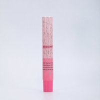 Tube cosmétique pour baume à lèvres 19 mm en PE avec bouchon à vis, surface brillante, impression de logo personnalisée pour crème pour les yeux, fard à paupières, rouge à lèvres, sérum