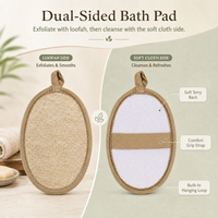 Brosse de bain en loofah naturelle écologique à long manche, brosse exfoliante pour le dos en loofah pour la douche, nettoyage du corps