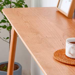 Juego de mesa y sillas de madera maciza de cerezo, diseño minimalista rectangular, muebles de bar duraderos para el hogar - Product Image 3