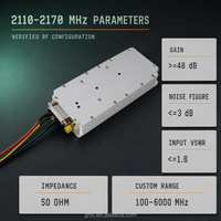 Modul Penguat Daya RF 2110-2170MHz 13W 25W 50W Gain 48dB 50 Ohm Rentang Frekuensi Kustom 100-6000MHz