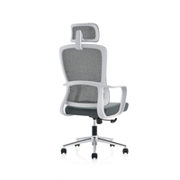 Chaise de bureau ergonomique de luxe pivotante avec appui-tête réglable et siège en maille