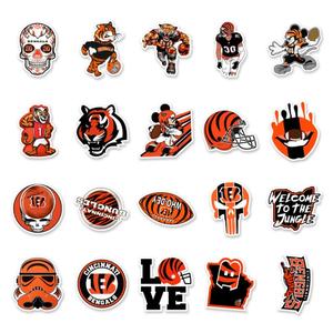 ZY1379C 50 autocollants imperméables <span class=keywords><strong>de</strong></span> la marque <span class=keywords><strong>Cincinnati</strong></span> Bengals pour décorer les cahiers, les skateboards, les vélos, les bagages, les jouets pour adolescents et enfants - Product Image 5
