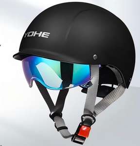 YOHE <span class=keywords><strong>DK6</strong></span> demi-casque 3C certifié chapeau de sécurité de moto électrique pour hommes et femmes double visière quatre saisons adapté nouveau - Product Image 6
