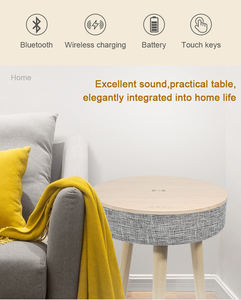 Bohème — Table basse intelligente, appareil ménager, forme <span class=keywords><strong>ronde</strong></span>, avec haut-parleur et chargeur de téléphone, sans fil - Product Image 5