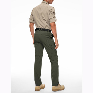 Personalizado Unisex Ligero <span class=keywords><strong>Convertible</strong></span> <span class=keywords><strong>Trekking</strong></span> Pant Softshell Stretch Poliéster Construcción Pantalones Tallas grandes Hombres Pantalones de senderismo - Product Image 2