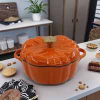 Vente en gros POTS en fonte émaillée en forme de citrouille, ustensiles de cuisine essentiels, POTS à ragoût et POTS à soupe du fabricant