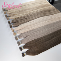 Toptan Çift Taraflı İtalyan Yapıştırılmış Saç Ekleri Avrupa Bakire Keratin I Tip İnsan Saçı Ekleri