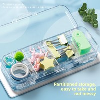 Étui à crayons en acrylique transparent à double couche avec logo personnalisé, imperméable, pour fournitures scolaires, en plastique, neuf et pratique