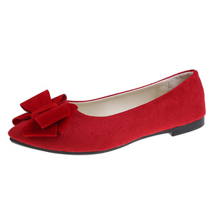 2026 Ballerines plates pour femmes grandes tailles, à bout pointu, à enfiler, avec nœud, pour la marche - Product Image 5