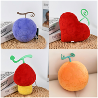 Peluche Kawaii Zoro 4 styles imprimés, forme de cœur douce, couleur bonbon, flamme du diable, fruit de gomme, anime, peluche, ornement, objet de collection