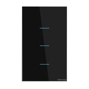 Interrupteur mural à commande tactile YuHe Group 10A 230V, design minimaliste, verre trempé, IP20, 1 voie - Product Image 4