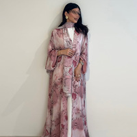 Nouvelle Abaya Turque Modeste à Imprimé Serpent Rose – Dernière Collection de Tenues Fantaisie en Chine avec Ensemble Hijab – Nouveauté 2026