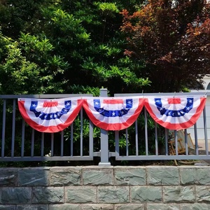 America US Memorial Day Banner 45x90cm Plisado Fan Bunting Flag PARA EL Día DE LA Independencia 4 de julio - Product Image 2