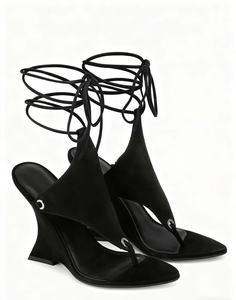 Sandali da donna con <span class=keywords><strong>tacco</strong></span> alto a <span class=keywords><strong>tacco</strong></span> alto da donna con spalline e spalline con spalline larghe scarpe per l'estate e l'autunno - Product Image 2