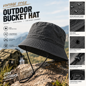 Chapeau de pêcheur tactique de luxe, style safari, à large bord, respirant, en nylon, pour le camping, l'aventure et les activités de plein air - Product Image 3