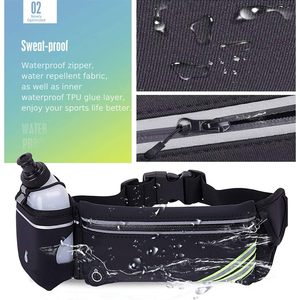 Supporto per borraccia con cintura da corsa riflettente Premium per iPhone 16 15 11 Pro Max Xs 16e X Plus SE Mini/Galaxy Fitness Safety - Product Image 5