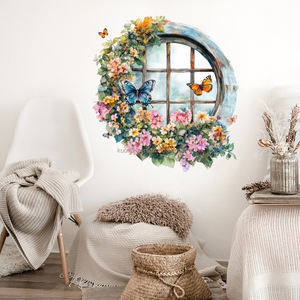 Peinture de paysage de <span class=keywords><strong>forêt</strong></span> de jardin Simulation <span class=keywords><strong>Stickers</strong></span> <span class=keywords><strong>muraux</strong></span> Salon Balcon Décoration Papier peint <span class=keywords><strong>Stickers</strong></span> <span class=keywords><strong>muraux</strong></span> auto-adhésifs - Product Image 6