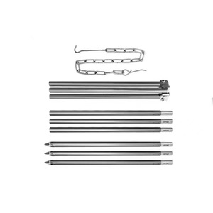 Trépied en aluminium Xingda 19 mm gris, support de barbecue portable pour le camping en plein air, résistant aux hautes températures, pliable, outil de survie - Product Image 5