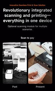 เครื่องพิมพ์บาร์โค้ดและฉลากขนาด 80 มม. รุ่นใหม่ล่าสุด รองรับการพิมพ์โลโก้ตามสั่ง เชื่อมต่อผ่าน <span class=keywords><strong>USB</strong></span> สำหรับเครื่อง POS แบบตั้งโต๊ะและระบบคลาวด์ - Product Image 2