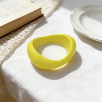 Bracelet en plastique de couleur bonbon, style européen et américain, grand bracelet irrégulier, bijoux pour femmes