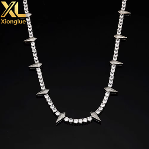 Collier Chaîne Tennis 5mm en Zircon Cubique Glacé, Style Punk Hiphop Tendance pour Hommes et Femmes, Fait Main, Cadeau d'Anniversaire de Mariage - Product Image 3