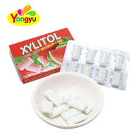 Gommes à mâcher délicieuses au goût pastèque à base de xylitol pour présentoir de supermarché