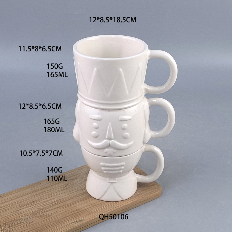 white ceramic Nutcracker mug