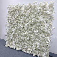 Mur de fleurs artificielles en soie de luxe réaliste Sunwedding 2025 pour décorations de mariage en gros