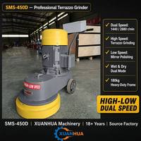 Machine à polir et à meuler le terrazzo à double vitesse XUANHUA SMS450D, 450 mm, 11 kW, 1440-2880 tr/min, meuleuse de sol en marbre, humide et sèche, CE