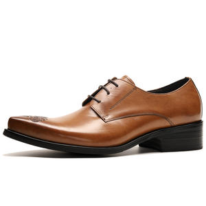 Chaussures Oxford habillées décontractées pour hommes en cuir véritable de haute qualité faites à la main, respirantes, pour mariage et fête - Product Image 1
