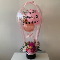 Panier-cadeau de ballons, panier de fleurs d'anniversaire, décoration surprise, fête, ballons Bobo, boîte transparente, ensemble de décoration de mariage