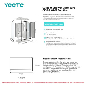 Cabine <span class=keywords><strong>de</strong></span> <span class=keywords><strong>douche</strong></span> pivotante YEETE Gunmetal Neo-Angle en verre trempé 8 mm – Fourniture en gros pour salles <span class=keywords><strong>de</strong></span> bain, présentoir <span class=keywords><strong>de</strong></span> showroom haut <span class=keywords><strong>de</strong></span> gamme, référence commerciale <span class=keywords><strong>de</strong></span> luxe - Product Image 3