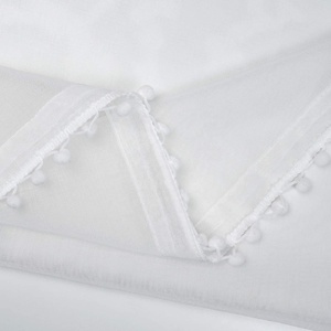 Pannelli per tende in nappa di Pom Pom in Voile bianco, tasca per asta tende semitrasparenti per camerette per bambini - Product Image 6