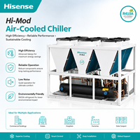 Système de refroidissement industriel à air et à eau, unité modulaire de refroidissement HVAC, capacité de refroidissement de 345-460 kW, modèle Hi-Mod R-410A haute performance