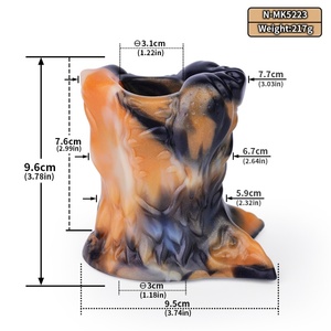 NNSX Hollow Anal <b>Plug</b> with <b>Light</b> Silicone Sheath Penis Sleeve Penis Enlargement Hollow Butt <b>Plug</b> for Vagina Anal Peep Sex Toys - Product Image 2