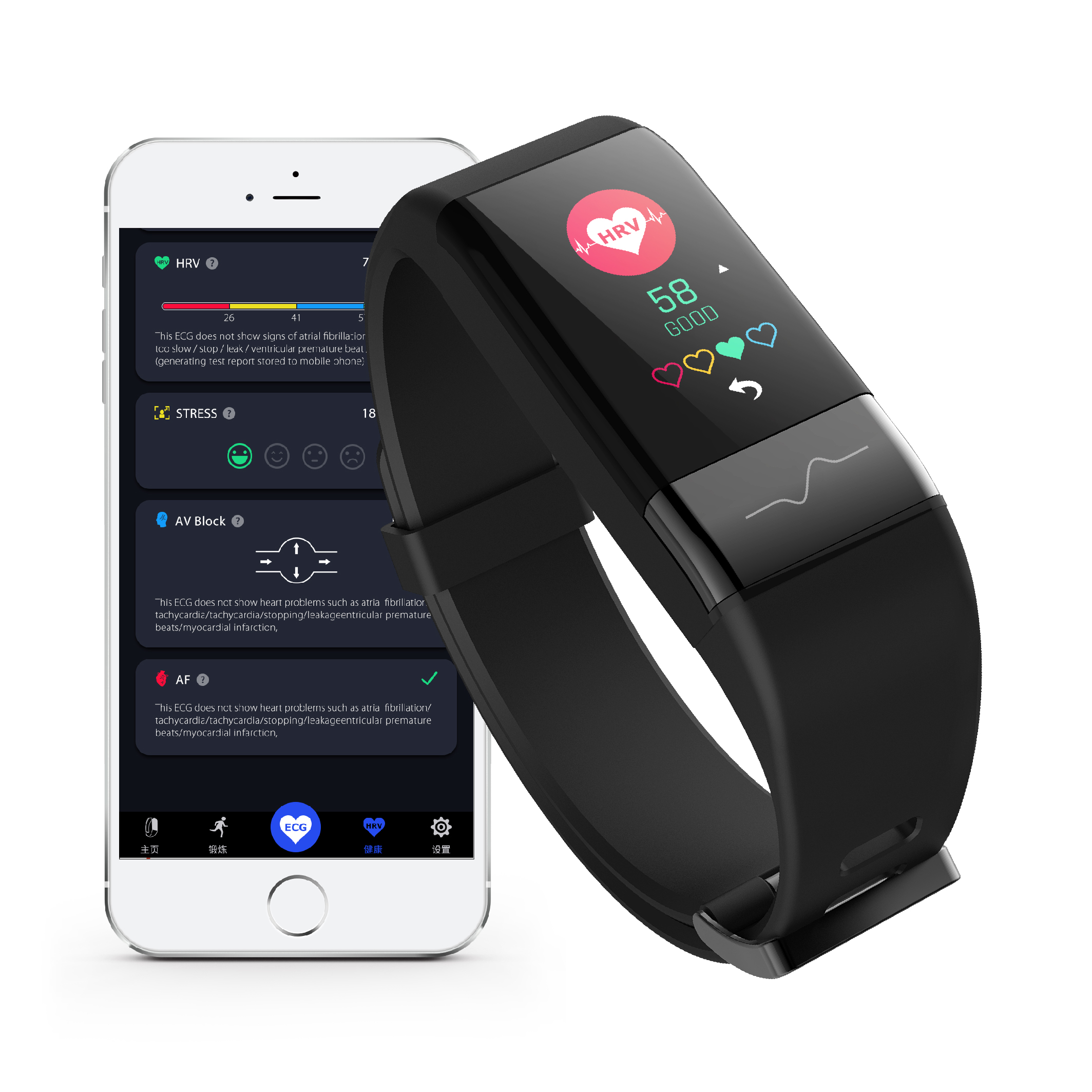 2020 ODM&OEM LOGO APP API APK ECG tester CE RoHS Smart Band Ip67 Bluetooth Fitness Tracker with sdk and api