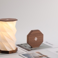 Lampe de table pliable en bois de haute qualité, style maison, avec rotation, idéale pour le camping, cadeaux d'entreprise flexibles