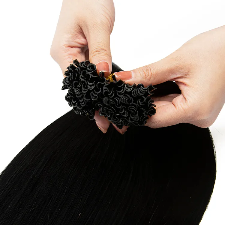 2024 Groothandel Gezonde Cuticula Uitgelijnd Hair Extensions Voor Witte Vrouwen Keratine Tip Hair Extensions U Tip Haar